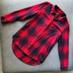 Madewell Fall Plaid Flannel Button Down Long Sleeve Shirt XS